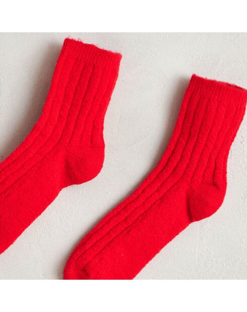 Chaussettes mi-hautes Famb rouges