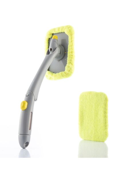 Lave-vitre avec spray 2-en-1 Klinshil jaune/gris