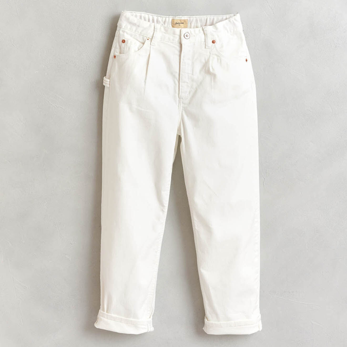 Pantalon boyfriend blanc hotsell