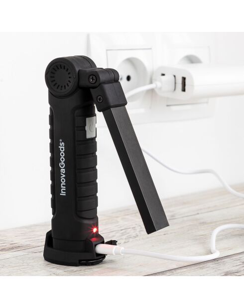 Lampe de Poche LED rechargeable magnétique 5 en 1 Litooler noire