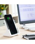 Chargeur sans fil Multiposition avec Support Pomchar blanc