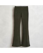 Pantalon évasée Fairou en Coton mélangé vert foncé