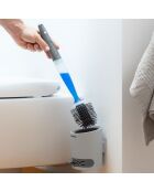 Brosse WC avec distributeur de savon Bruilet grise