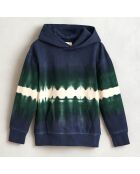 Sweat Bincho en Coton organique tie & dye marine/vert