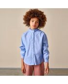 Chemise Angle en Coton organique bleu clair