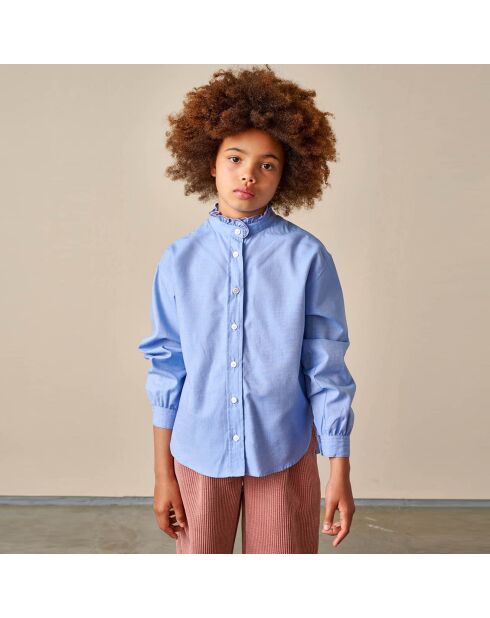 Chemise Angle en Coton organique bleu clair