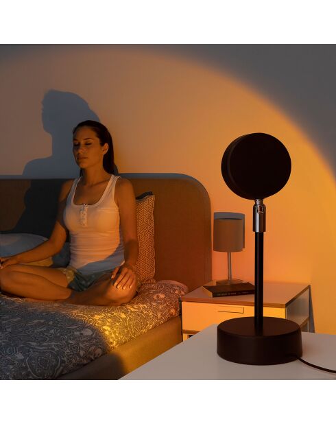 Lampe projecteur coucher de soleil Sulam noire