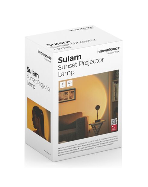 Lampe projecteur coucher de soleil Sulam noire