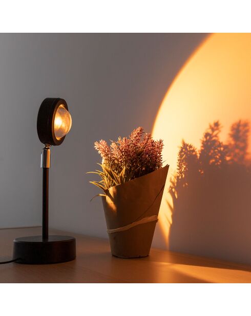 Lampe projecteur coucher de soleil Sulam noire