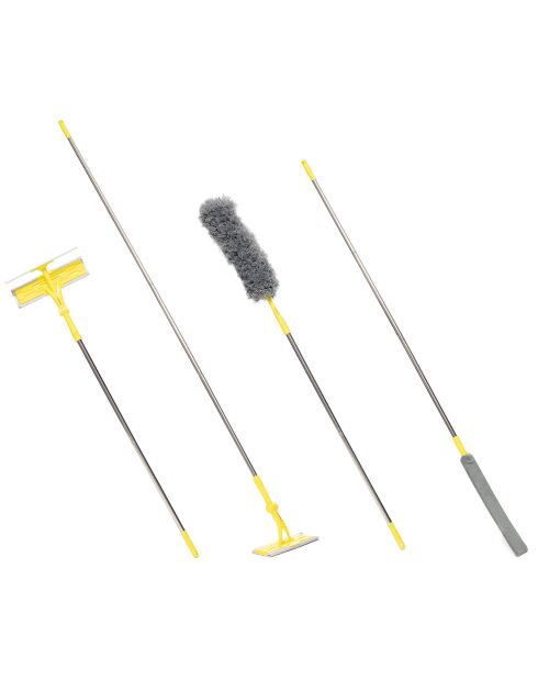 Kit de nettoyage 4 en 1 Clese jaune/gris