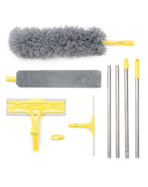 Kit de nettoyage 4 en 1 Clese jaune/gris