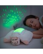 Peluche projecteur LED d'étoiles mouton blanche