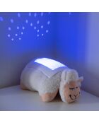 Peluche projecteur LED d'étoiles mouton blanche