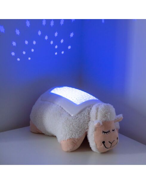 Peluche projecteur LED d'étoiles mouton blanche