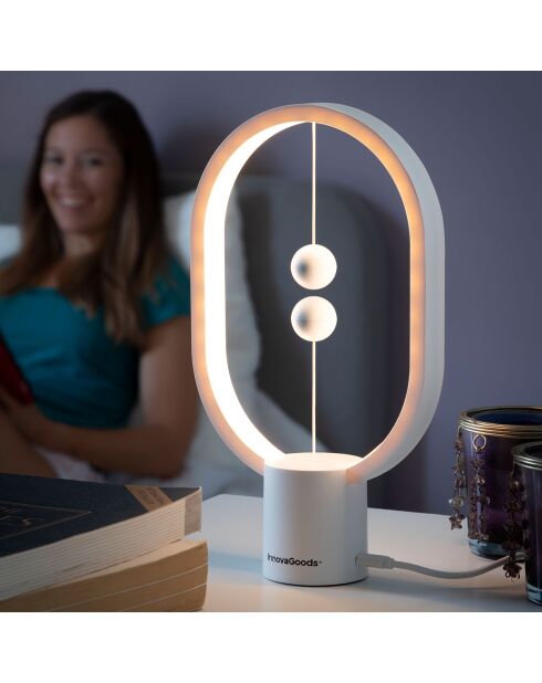 Lampe d'équilibre avec interrupteur magnétique Magilum blanche