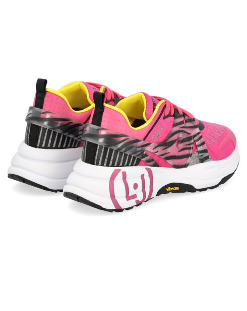 Sneakers Nandina rose/noir/jaune