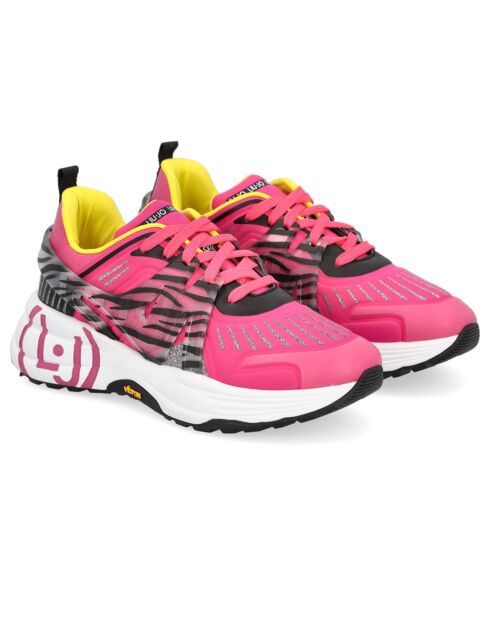 Sneakers Nandina rose/noir/jaune