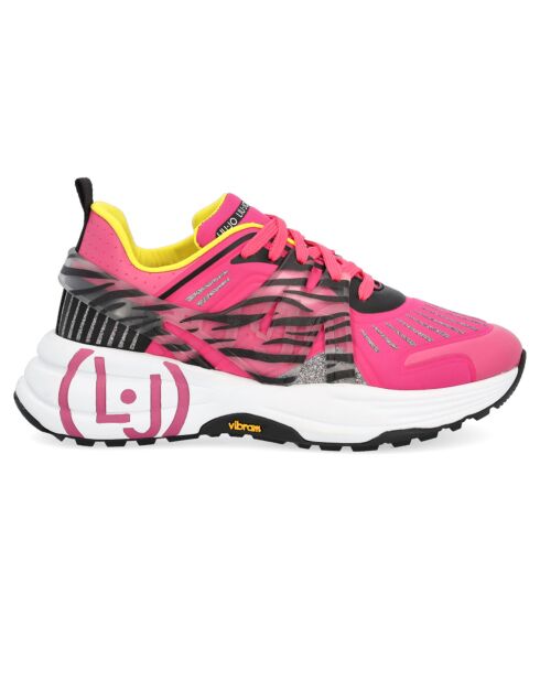 Sneakers Nandina rose/noir/jaune