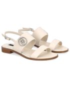 Sandales en Cuir Erina blanches