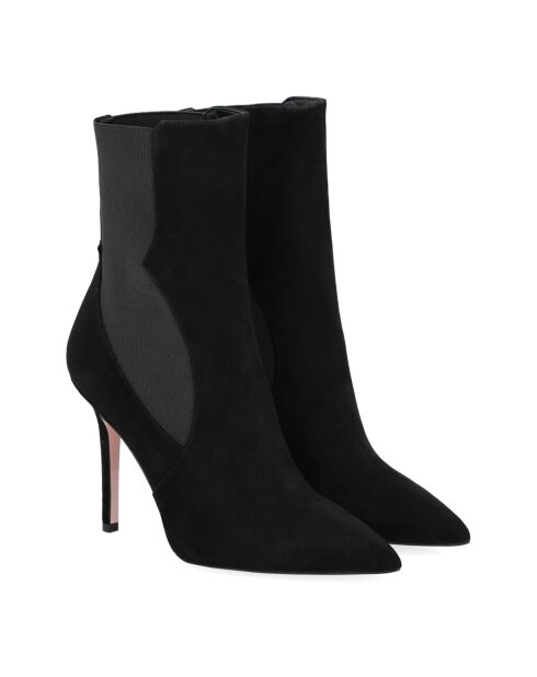 Bottines en Cuir Marya noires - Hauteur Talon 10.5 cm