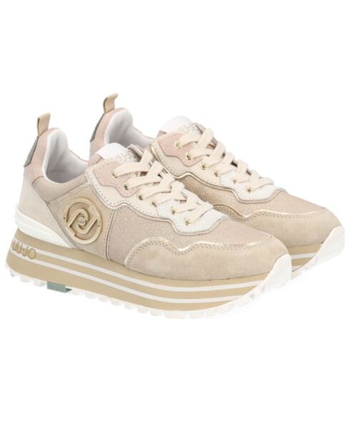 Sneakers Tara beige/blanc/doré