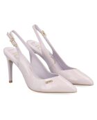 Slingbacks en Cuir Vittoria lilas - Hauteur Talon 9.5 cm