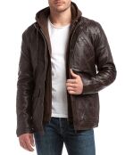 Veste en Cuir Elgon marron