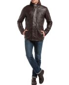 Veste en Cuir Elgon marron