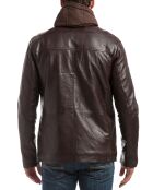 Veste en Cuir Elgon marron