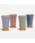 4 Verres à Saké en Porcelaine japonaise multicolores - D.5 cm