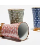 4 Verres à Saké en Porcelaine japonaise multicolores - D.5 cm