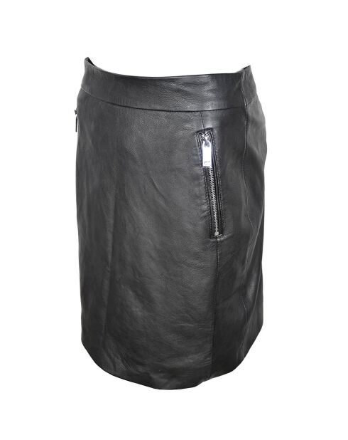Jupe en Cuir Blana noire