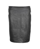 Jupe en Cuir Blana noire