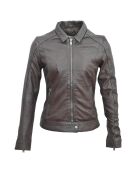 Veste en Cuir Chloris marron