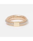 Bague ajustable Matera or bicolore