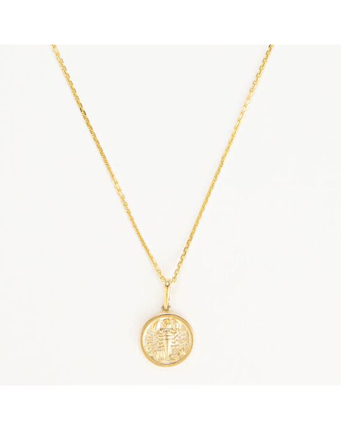 Pendentif Astro Lisse Scorpion or jaune