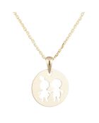 Kinderanhänger Bruder & Schwester aus Gelbgold