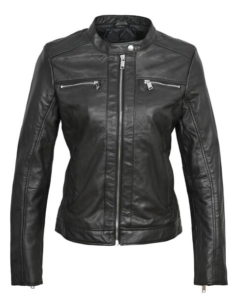 Veste en Cuir Calissy noire