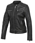 Veste en Cuir Calissy noire