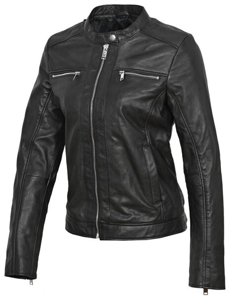 Veste en Cuir Calissy noire