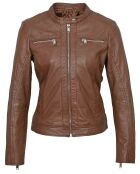 Veste en Cuir Calissy cognac