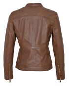 Veste en Cuir Calissy cognac