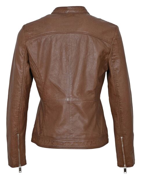 Veste en Cuir Calissy cognac