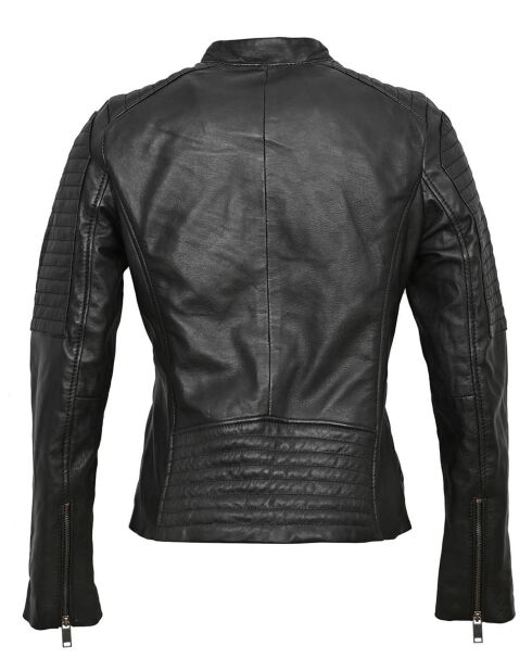 Veste en Cuir Cheyenne noire