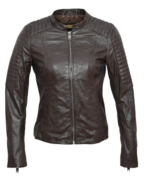 Veste en Cuir Cheyenne marron