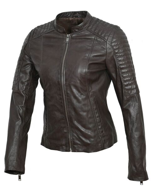 Veste en Cuir Cheyenne marron