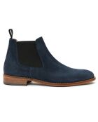 Chelsea Boots en Velours de Cuir Alicia marine