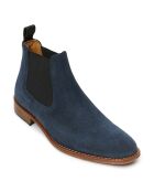 Chelsea Boots en Velours de Cuir Alicia marine