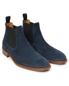 Chelsea Boots en Velours de Cuir Alicia marine