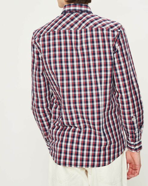 Chemise ajustée Finnley Cedar à carreaux bleu/blanc/rouge